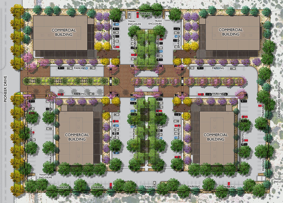 plans of Verredo East District Commercial Center in Buckeye, Arizona.