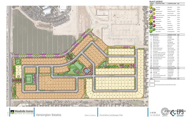 Plan of Kensington in Gilbert, Arizona.