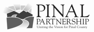 pinal partnership BW A badge showing partnership with Pinal Partnership.