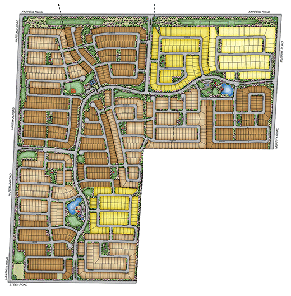 Plan of the Cortona development in Maricopa, Arizona.