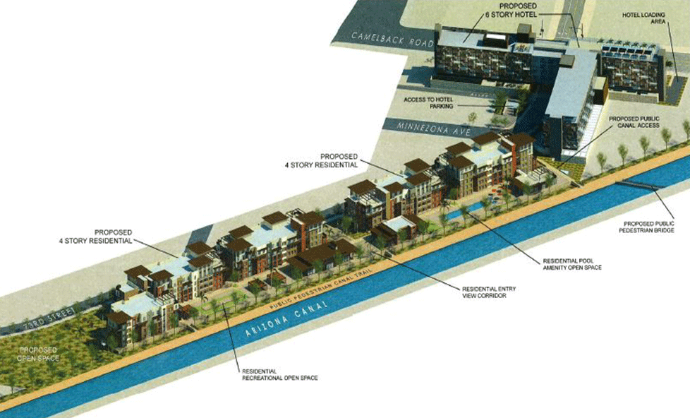 Digital rendering of the Waterview Traffic Impact Analysis in Scottsdale, Arizona.