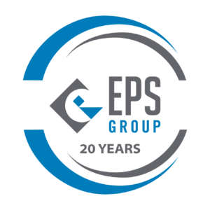 20th Anniversary Logo_white circle_transparent EPS Group's specialty logo celebrating 20 years in business.
