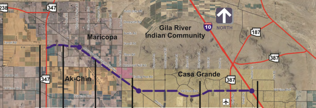 Graphic showing the Sonoran Desert Parkway.